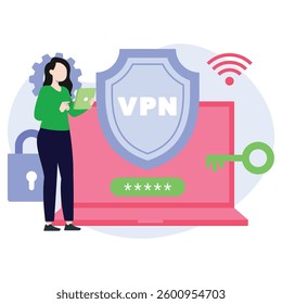 private network Vector Illustration Which can easily modify or edit

