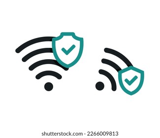 Red privada. Seguridad inalámbrica.  Vector de ilustración