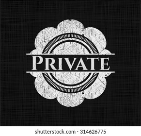 Private on blackboard