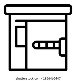 Icono de aparcamiento privado. Esquema de icono del vector de estacionamiento privado para el diseño web aislado en fondo blanco