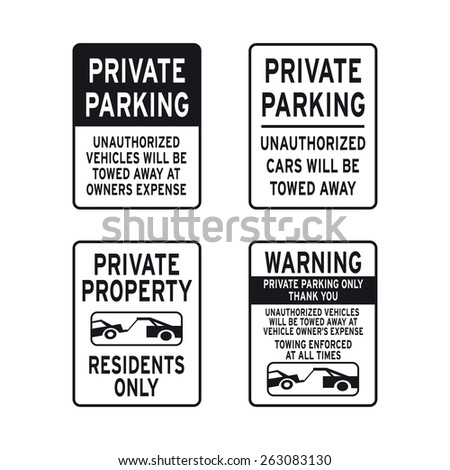 Private parking sign