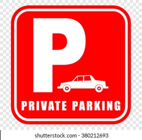 PRIVATE PARKING, SIGN VECTOR