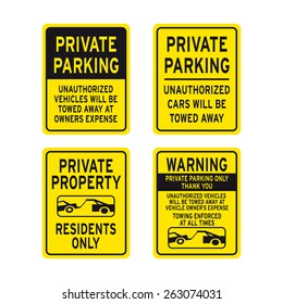 Private parking signs