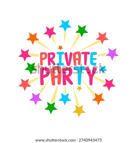 Private party icon isolated on white background