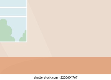 Private Patient Room Flat Color Vector Illustration. Sanatorium Ward Interior. Healthcare Institution Design. Fully Editable 2D Simple Cartoon Interior With Open Window On Background