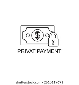 private payment outline icon , business outline icon