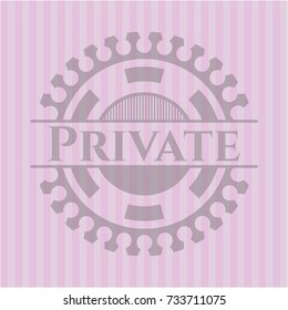 Private pink emblem