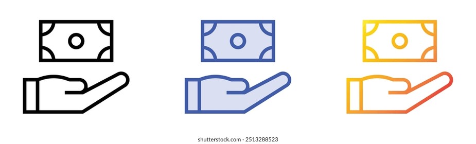 private placement icon. Linear, Blue Fill and Gradient Style Design Isolated On White Background