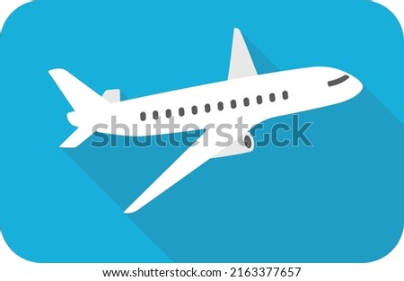 Private plane, aircraft, flat icon vector illustration