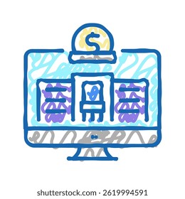 private profit institution doodle icon sketch vector. private profit institution sign. isolated symbol illustration