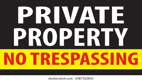 Propiedad privada sin allanamiento señal de advertencia Vector