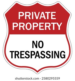Private property no trespassing warning  sign
