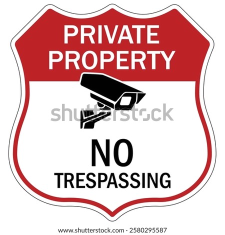 Private property no trespassing warning  sign