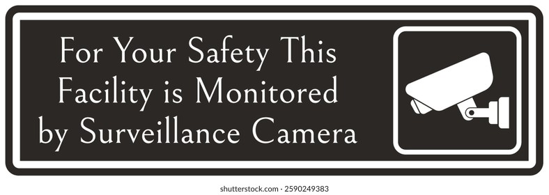 Private property protected by video surveillance warning sign