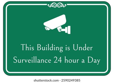 Private property protected by video surveillance warning sign