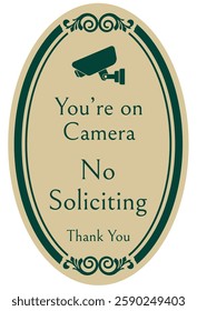 Private property protected by video surveillance warning sign