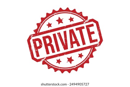 private Red rubber stamp on white background. private stamp sign. private stamp.