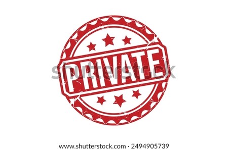 private Red rubber stamp on white background. private stamp sign. private stamp.