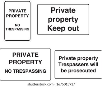 Private Road property No Trespassers