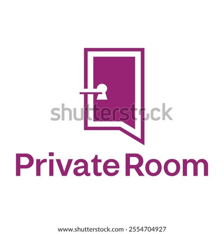 private room chat flat minimalist logo design
