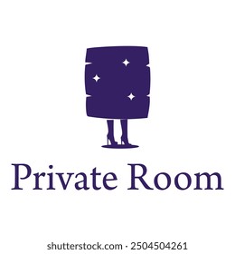 private room minimalist logo design