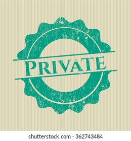 Private rubber grunge texture seal