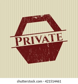 Private rubber grunge texture stamp