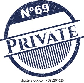 Sello de caucho privado con textura gruesa