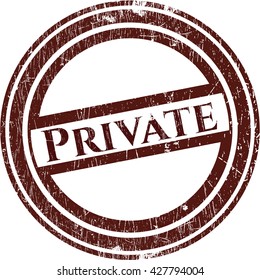Private with rubber seal texture