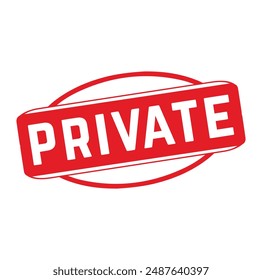 private Rubber stamp design. VECTOR ILLUSTRATION. 