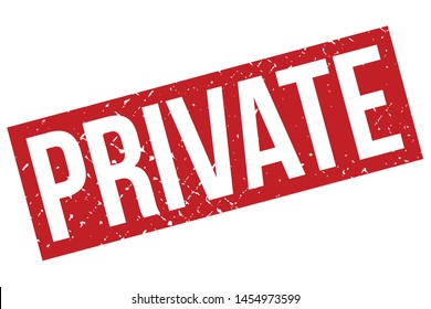 Private Rubber Stamp. Private Rubber Grunge Stamp Seal Vector Illustration - Vector