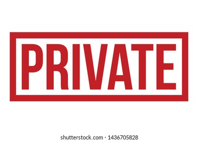 Private Rubber Stamp. Private Stamp Seal – Vector