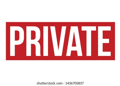 Private Rubber Stamp. Private Stamp Seal – Vector