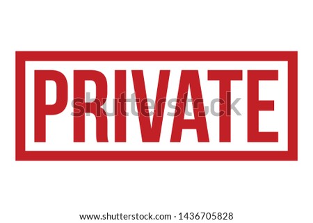 Private Rubber Stamp. Private Stamp Seal – Vector