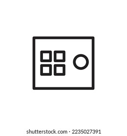 símbolo de signo seguro privado ilustración vectorial en fondo blanco