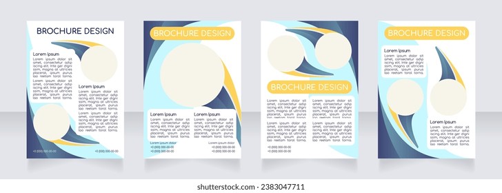 Private school for secondary education promo blank brochure layout design. Vertical poster template set with empty copy space for text. Premade corporate reports collection. Editable flyer paper pages