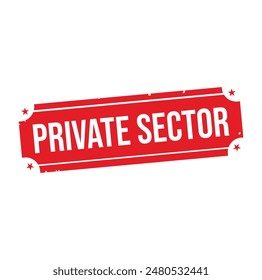 sector privado Diseño de sello de caucho. ILUSTRACIÓN VECTORIAL. 