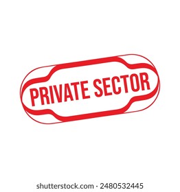 sector privado Diseño de sello de caucho. ILUSTRACIÓN VECTORIAL. 
