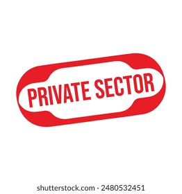 sector privado Diseño de sello de caucho. ILUSTRACIÓN VECTORIAL. 