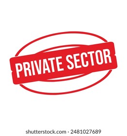 sector privado Diseño de sello de caucho. ILUSTRACIÓN VECTORIAL. 
