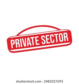 sector privado Diseño de sello de caucho. ILUSTRACIÓN VECTORIAL. 