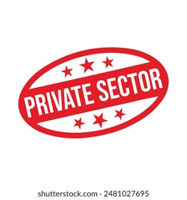 sector privado Diseño de sello de caucho. ILUSTRACIÓN VECTORIAL. 