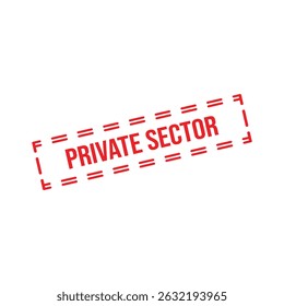 Private Sector Rubber Stamp Seal Vector
