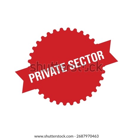 Private Sector Rubber Stamp Seal Vector