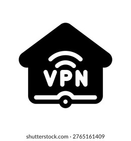 Private Secure Home Network VPN Protection House Graphic Illustration
