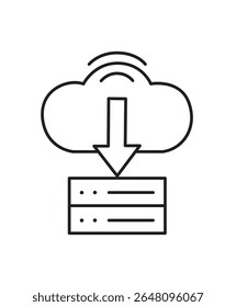Privater Server Symbol einzeilige Kunst Kunstdruck 