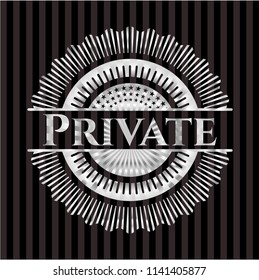 Private silver emblem or badge