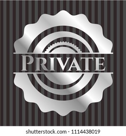 Private silver shiny emblem