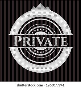 Private silver shiny emblem