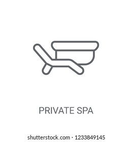 Private Spa icon. Trendy Private Spa logo concept on white background from sauna collection. Suitable for use on web apps, mobile apps and print media.